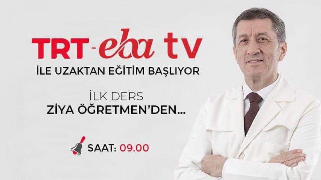 TRT - EBA TV İle Uzaktan Eğitim Başlıyor.