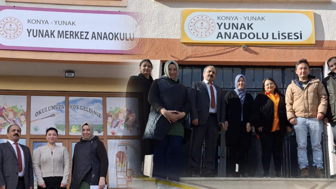 YUNAK' TA İLÇE MERKEZİNDEKİ OKULLARA ZİYARETLER TAMAMLANDI